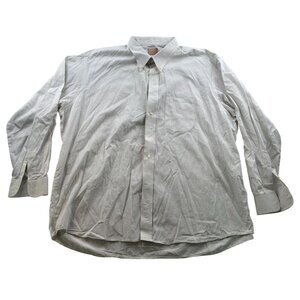 Gitman Gold Mens Dress Shirt Size 3XL 19 Neck Long Sleeve Button Down Checkered